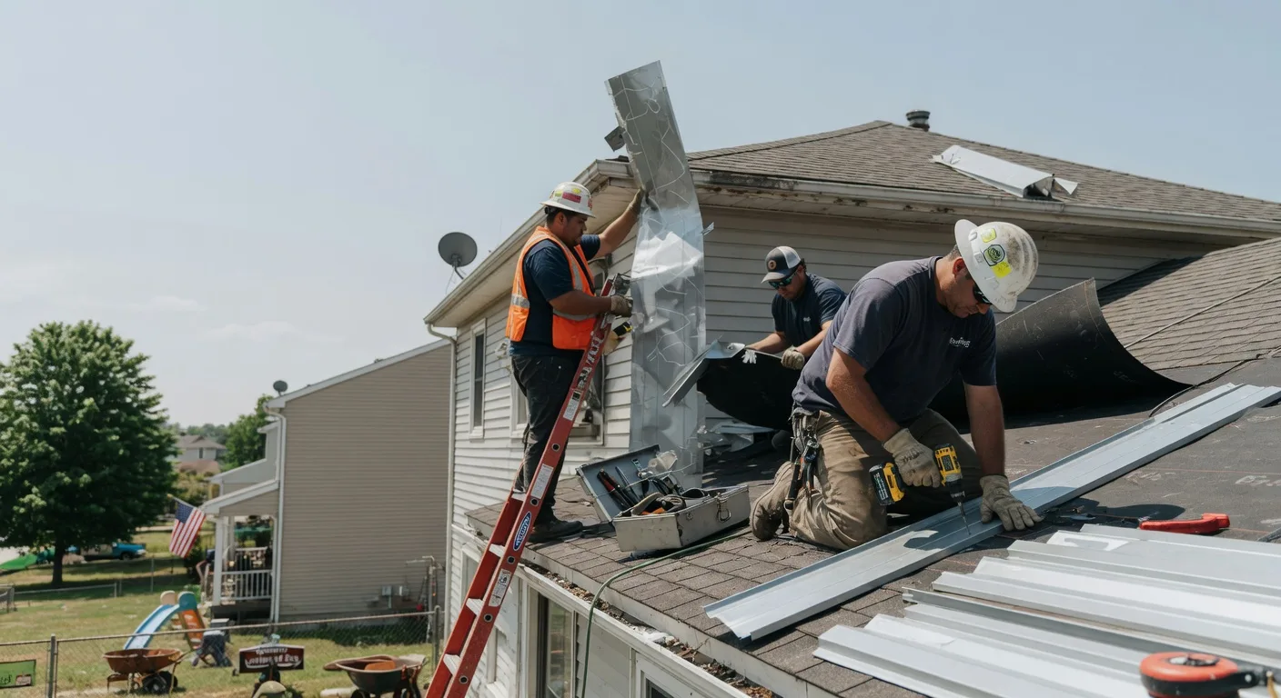 Storm Damage Metal Roof Repair in Majestic, KY